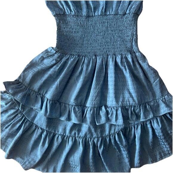 Heartloom Womens Turquoise Blue Mini Dress Cap Sleeve Size Small - Picture 8 of 9